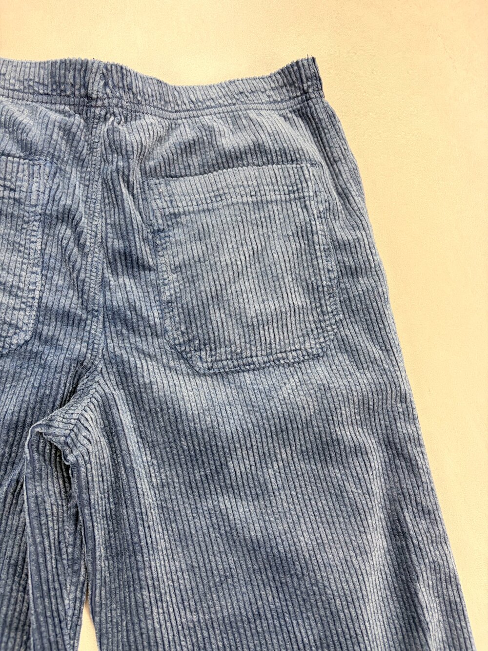 Pilcro Wide Leg Corduroy Flare Pants Blue Size M Elastic Waist OB2339307 - Picture 9 of 13